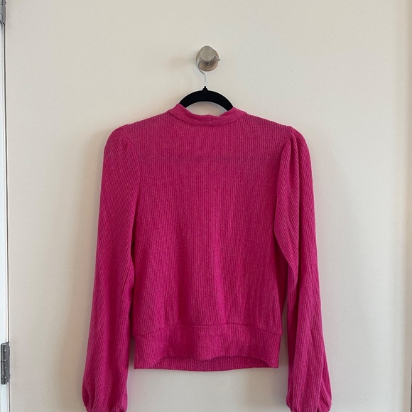 ANTHRO Pink wrap sweater Top - Picture 4 of 4